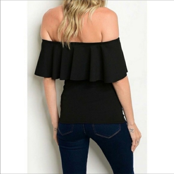 Just Arrived 🌟 Black Rose 🌹 off the shoulder top - Picture 3 of 4